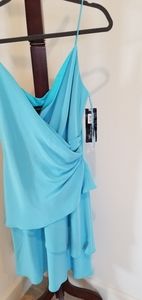 Fancy dress, pale blue, thin straps, size 10, new